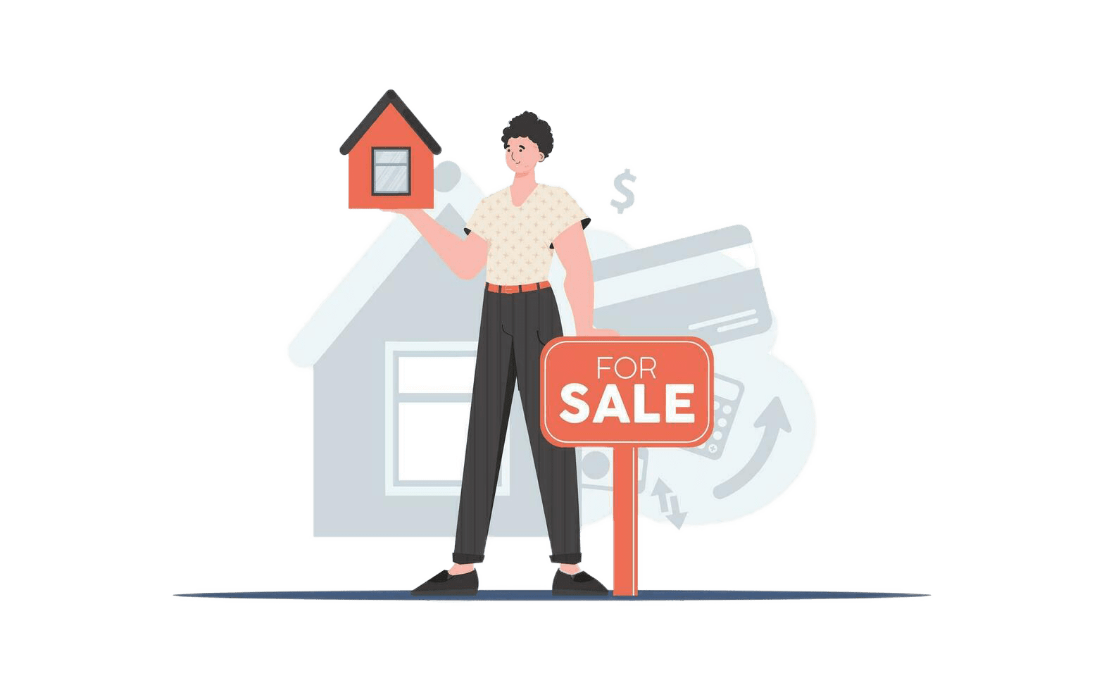 charming suburban house with a "For Sale" sign in front, symbolizing selling a house without a realtor in Wisconsin.